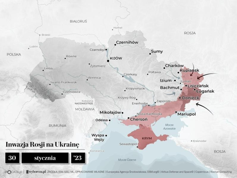 Gdzie znajdują się rosyjskie wojska na Ukrainie? Aktualna mapa frontu